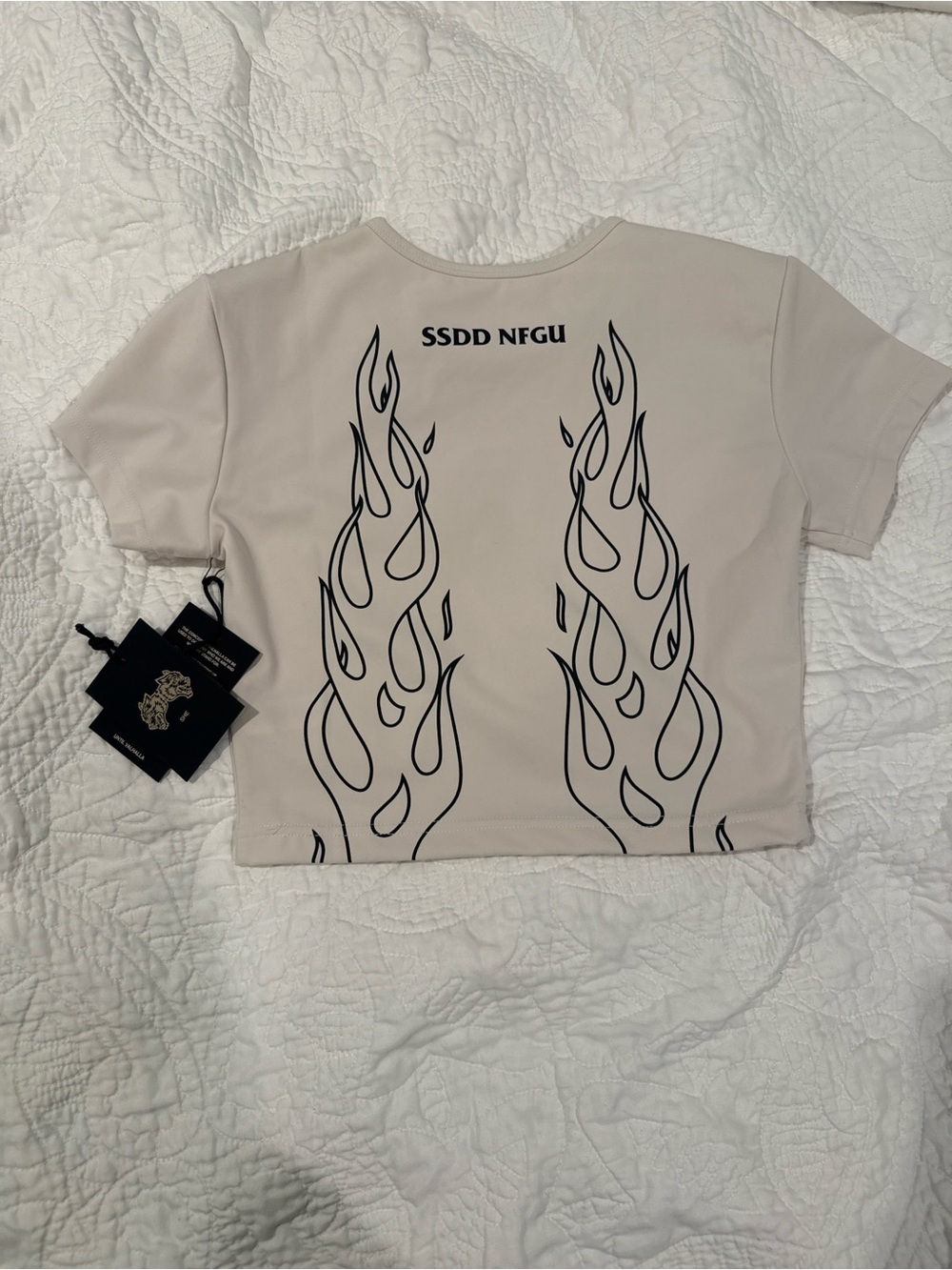 NWT She Darc Until Valhalla Crop Tee